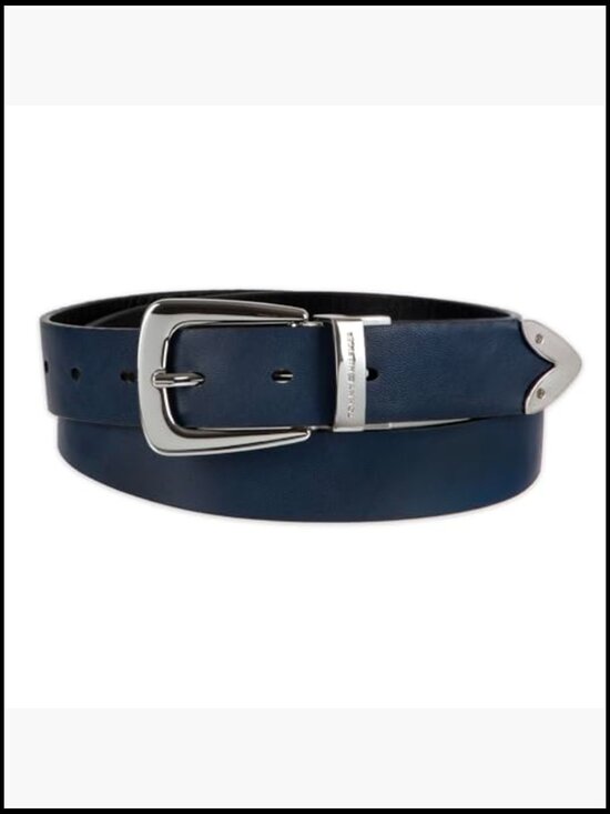 Women\'s Reversible Leather Fashion Belt with Metal Buckle